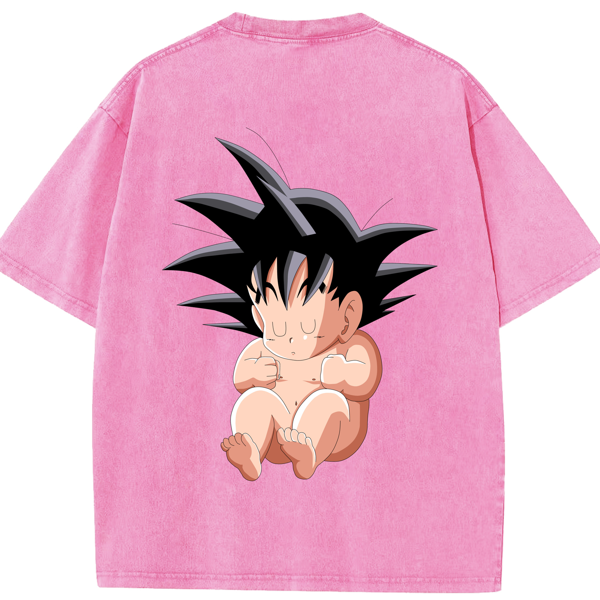 （画像用） ドラゴンボール 孫悟空（そん ごくう）Son Goku カカロット DRAGON BALL Kakarotto 綿100% ヴィンテージ風 半袖Tシャツ（背面プリント）